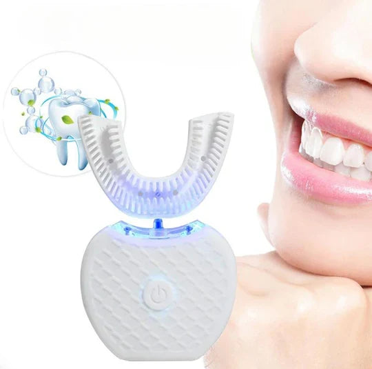 Ultrasonic Electric Toothbrush, U-Shaped Blue Light Cleaner