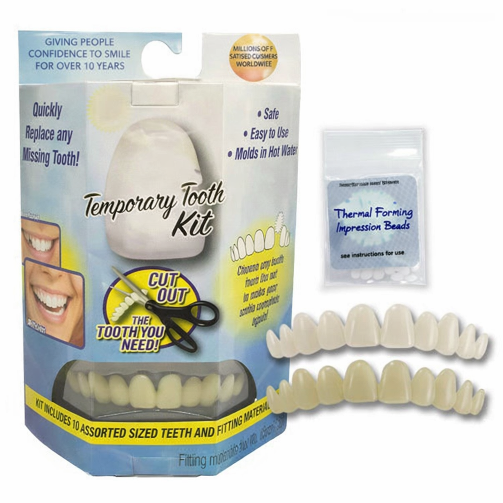 Temporary False Teeth Cover for Cosmetic Smile Appearance