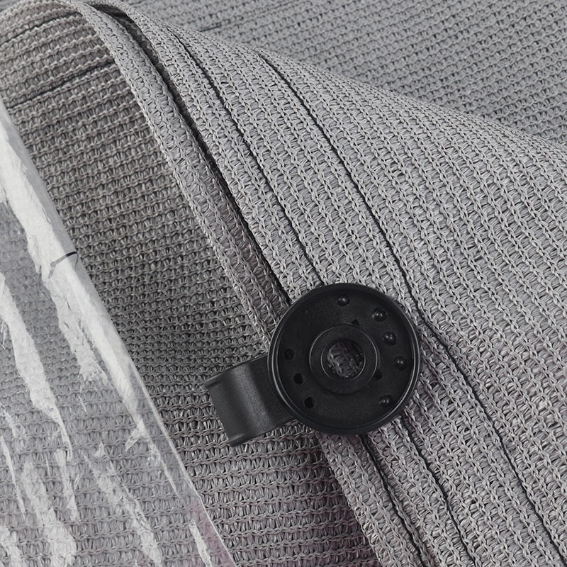 Sun Shade Clip with Spring-Loaded Jaw and UV-Resistant ABS, Toolless Portable Clamp