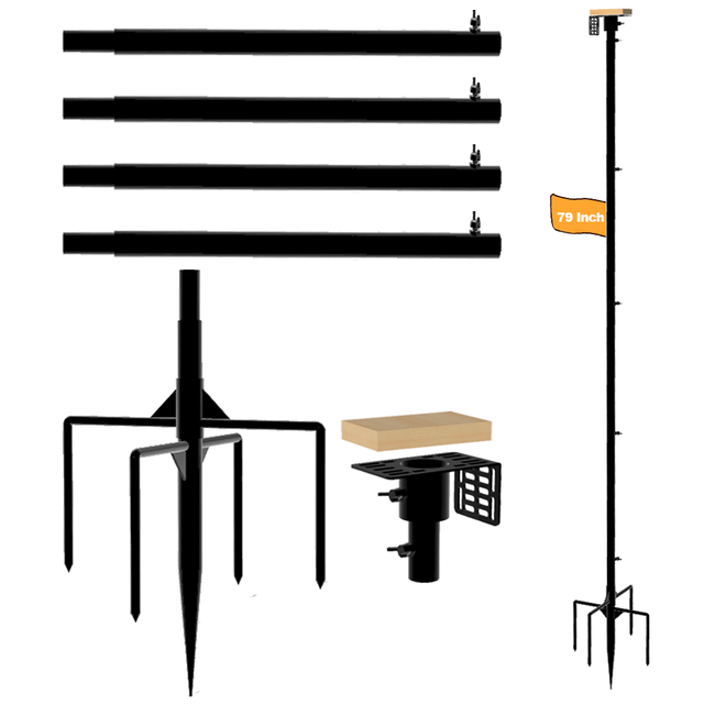 Smart Bird Feeder with Camera and Squirrel Proof Pole Bundle, 4K Solar — Perchmont