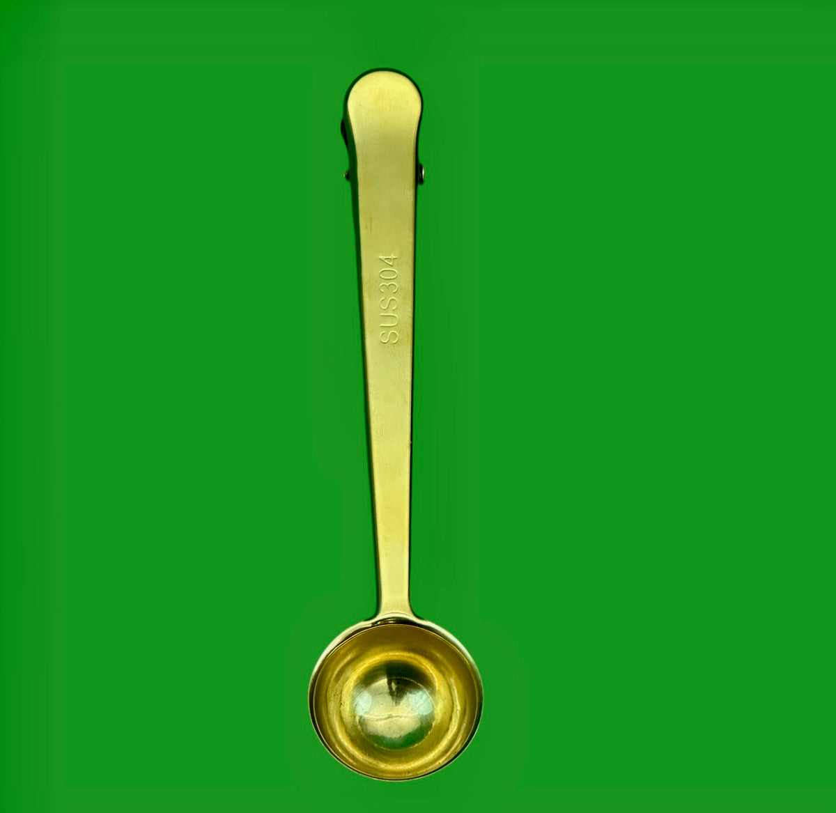 Tea Scoop with Built-In Bag Clip and One Teaspoon Measure, Stainless Steel