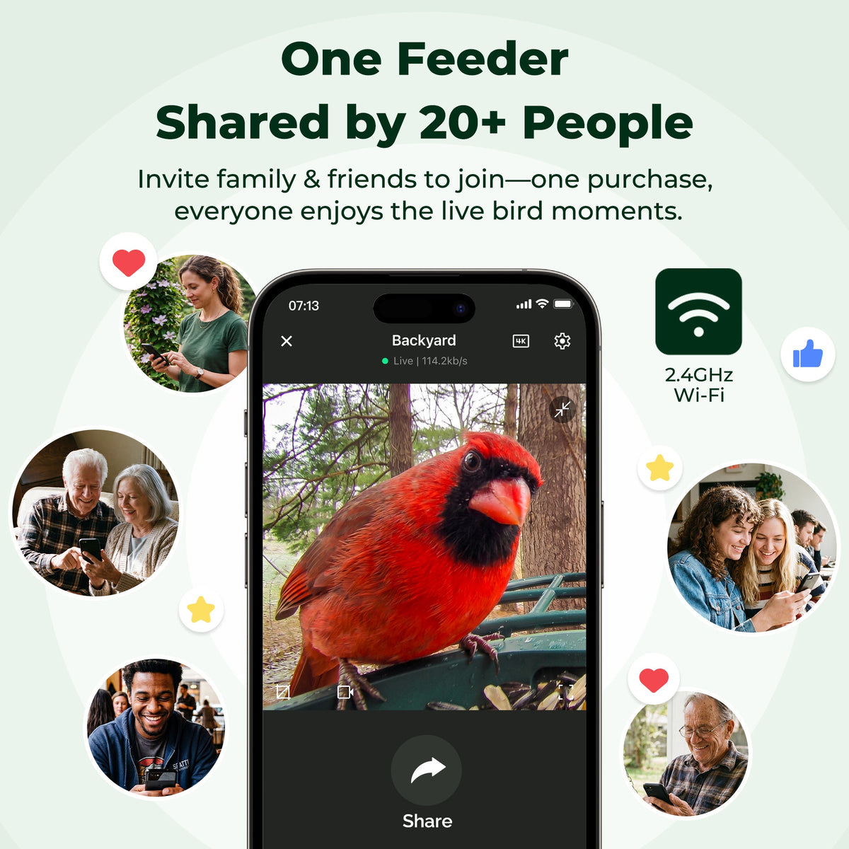 Bird Feeder 2 4K AI Camera with Solar Panel (Lifetime AI Included)