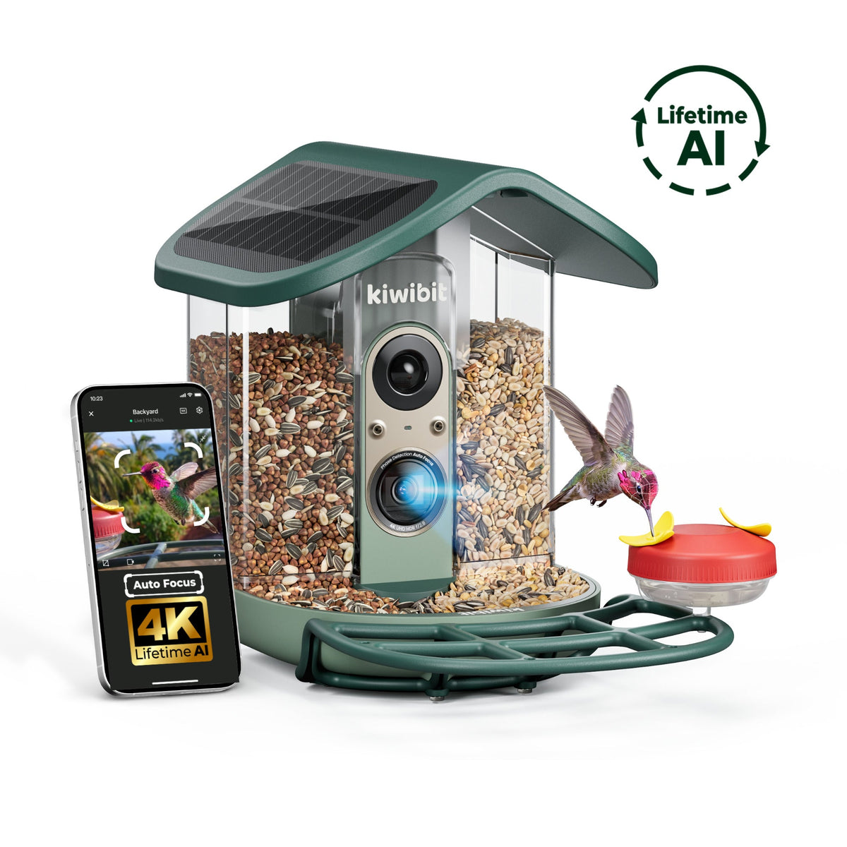 Bird Feeder 2 Pro 4K AI Camera with Solar Panel (Lifetime AI Included)