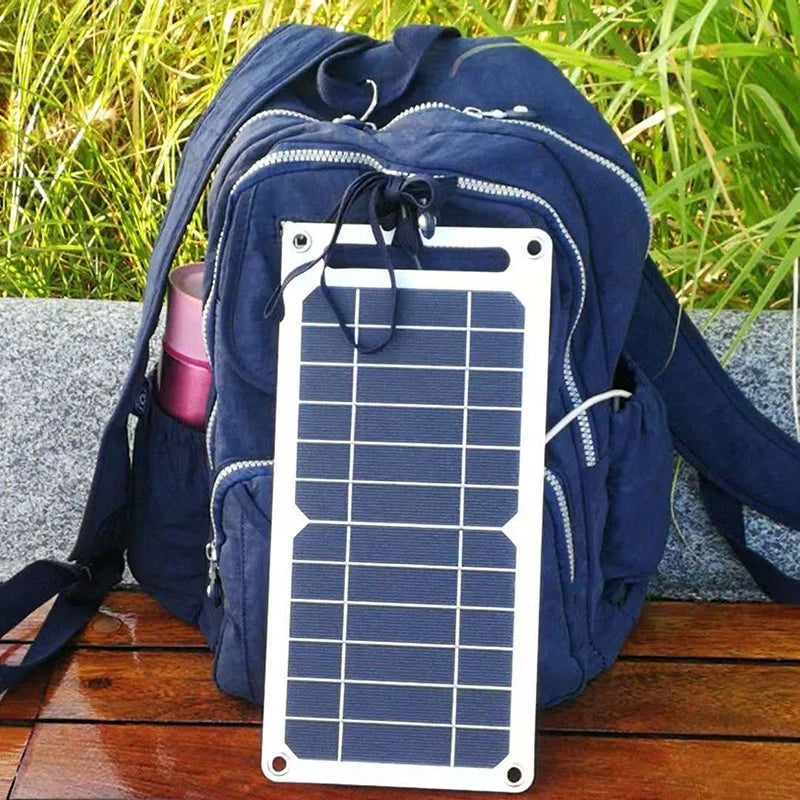 Solar Panel With Portable USB Battery, Waterproof