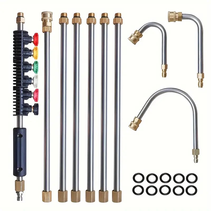 4000 PSI Telescoping High Pressure Washer Wand Set for Gutter, Roof, and Wall Cleaning