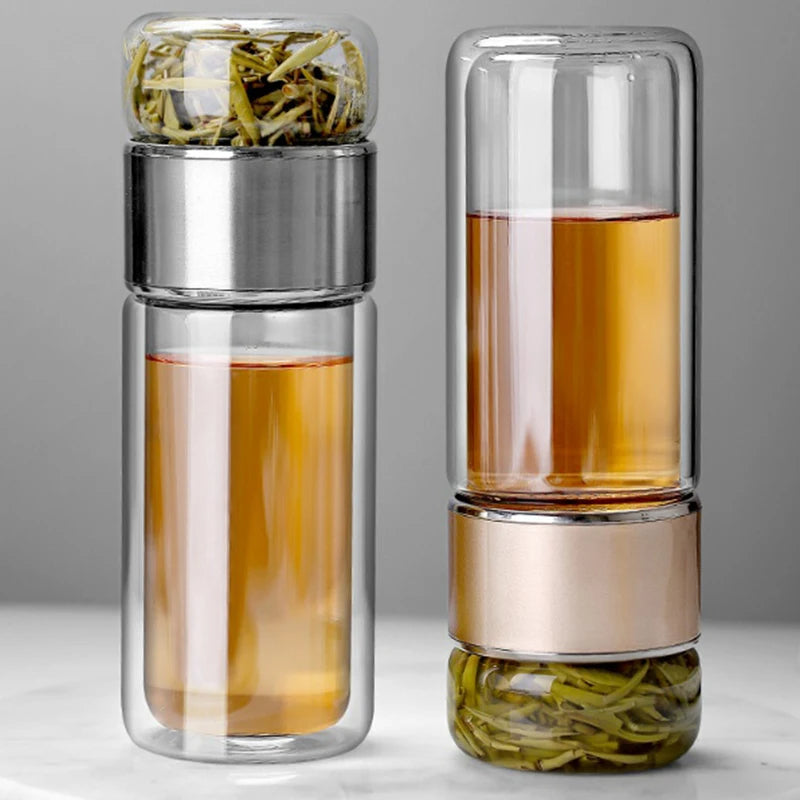430ml Borosilicate Glass Double Layer Tea Infuser