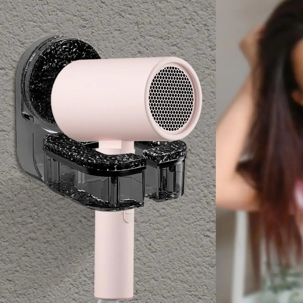 Wall-Mounted Hair Dryer Holder with Suction Cup