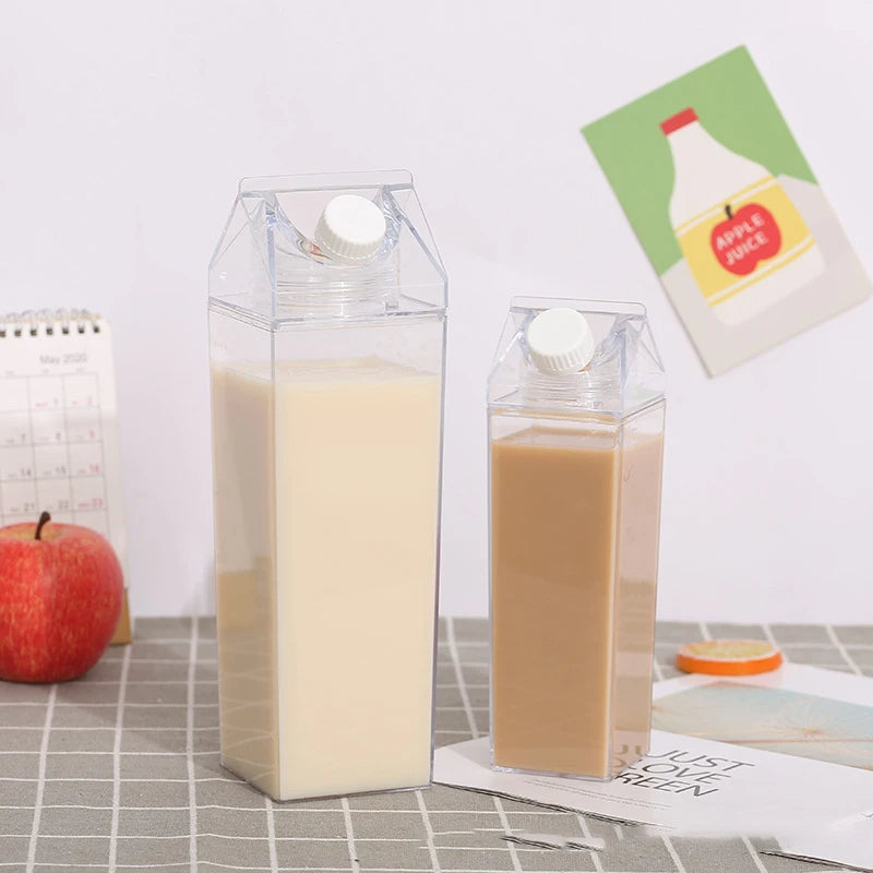 Transparent Milk Carton Water Bottle