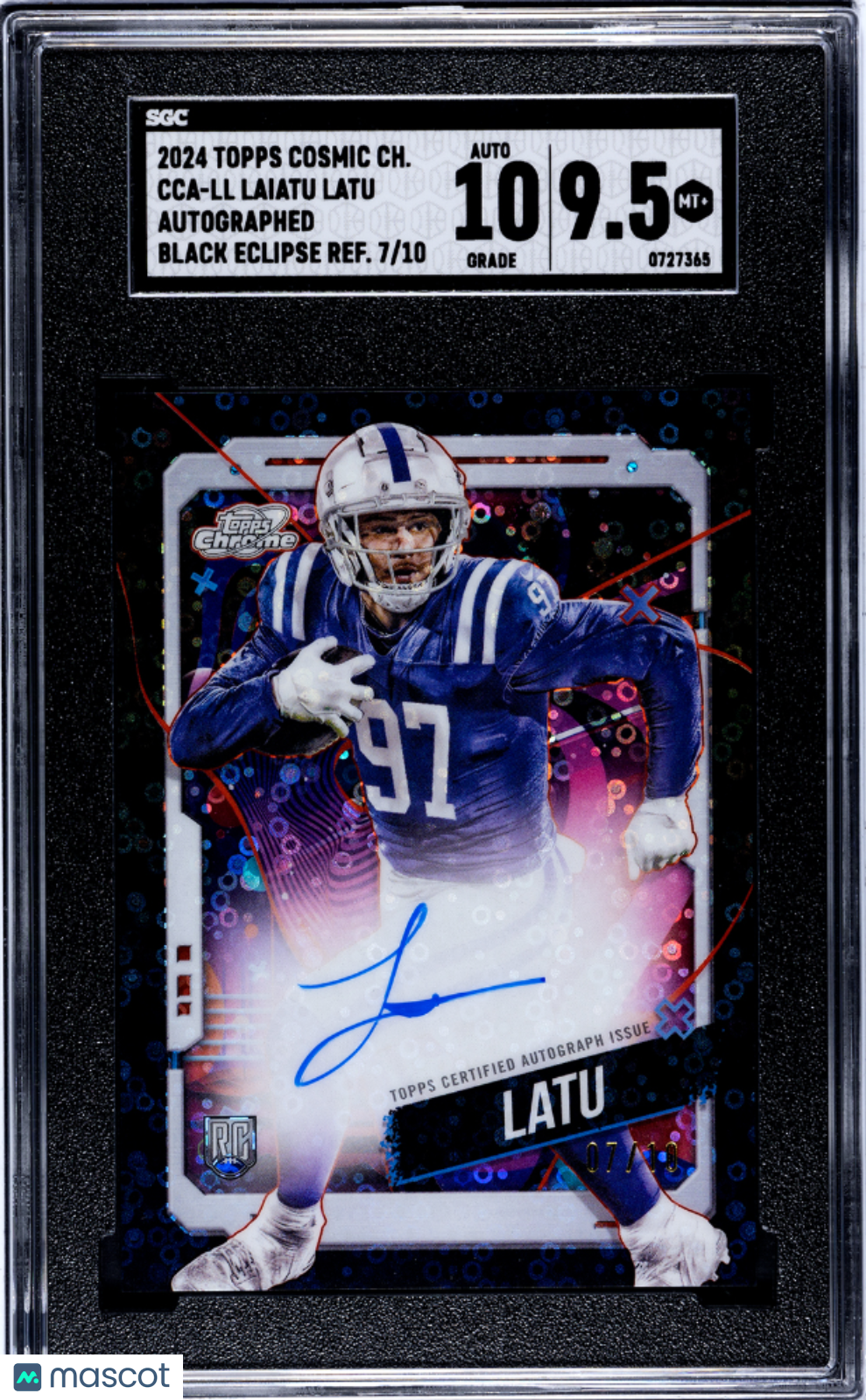 2024 Topps Cosmic Chrome Laiatu Latu #CCA-LL Black Eclipse SGC 9.5 Auto 10