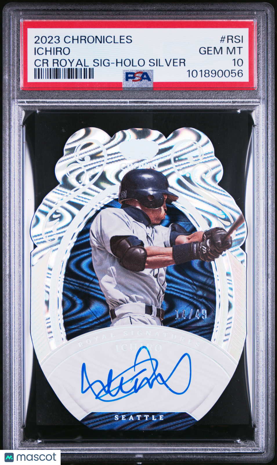 2023 Panini Chronicles Crown Royale Auto Ichiro #RSI Holo Silver /49 PSA 10