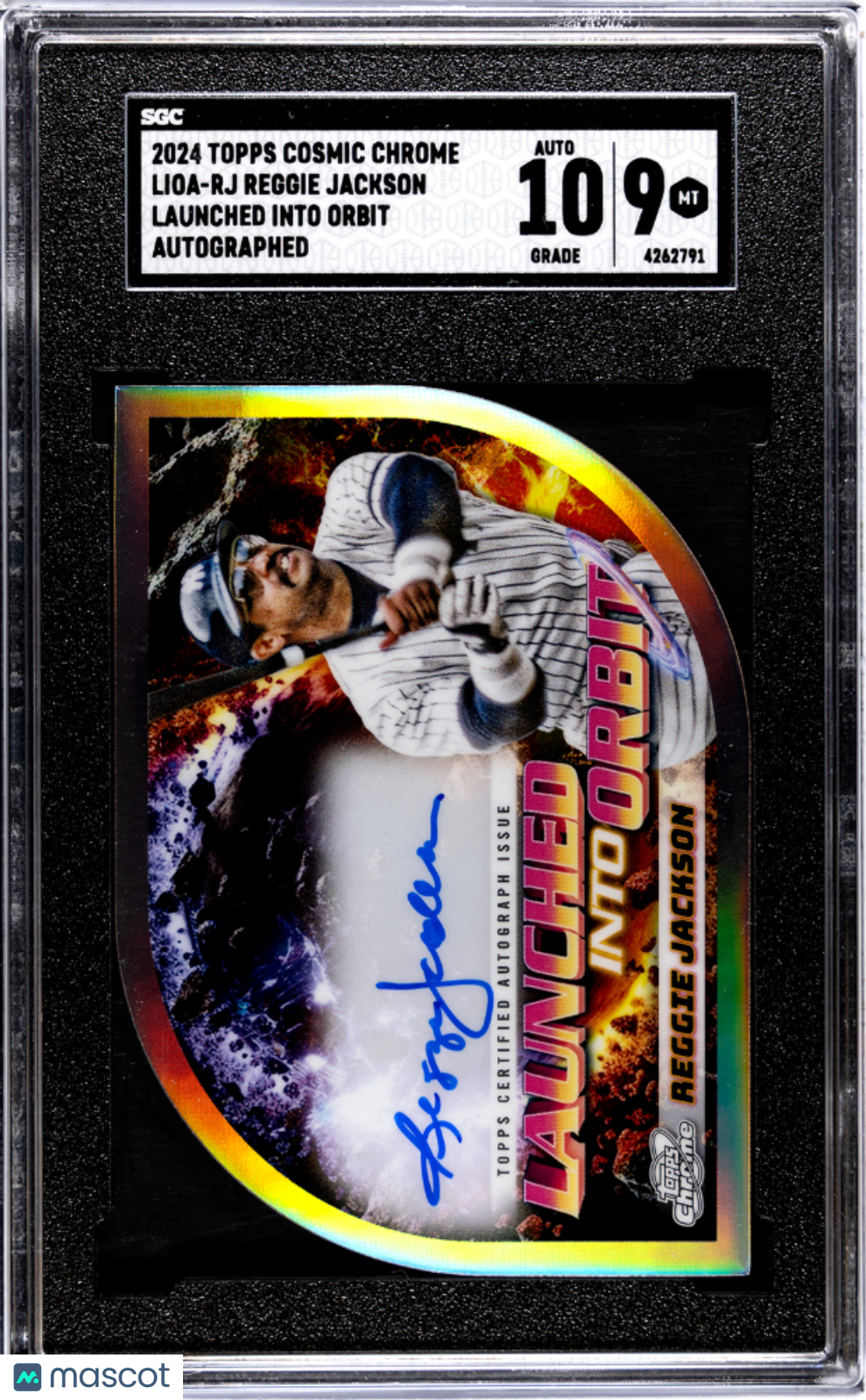 2024 Topps Cosmic Reggie Jackson #LIOA-RJ Launched Into Orbit SGC 9 Auto 10