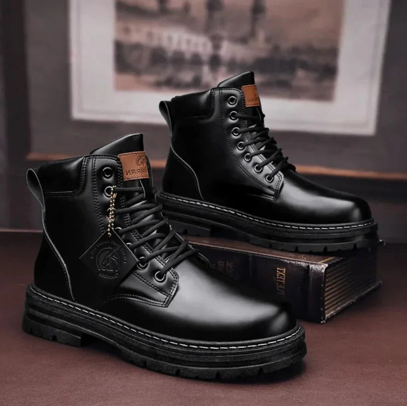 Waterproof Men's Lace-Up Boots With Comfort Sole