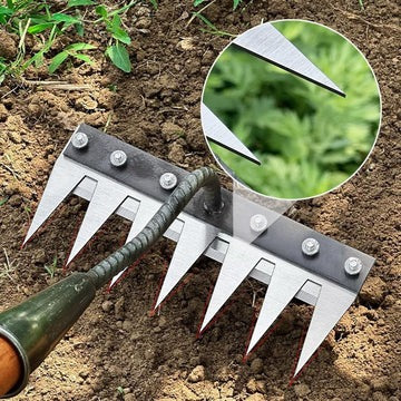Versatile Multi-Head Lawn Rake System for Garden Maintenance