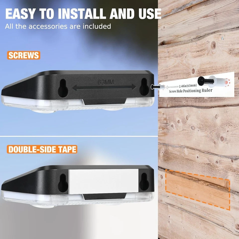 Solar Fence Lights with Automatic Dusk Sensor and 8-Color Button Control, 8-Pack