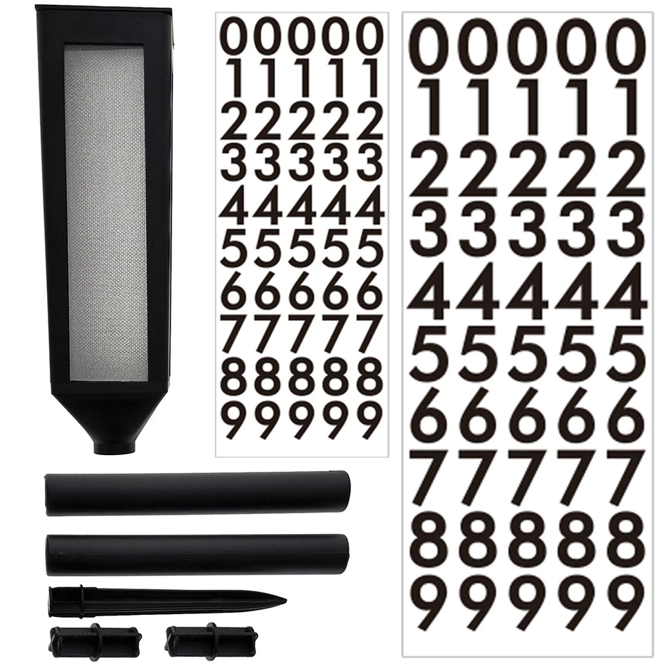 Solar Address Stake with Adjustable Height and LED Illumination, Customizable Numbers