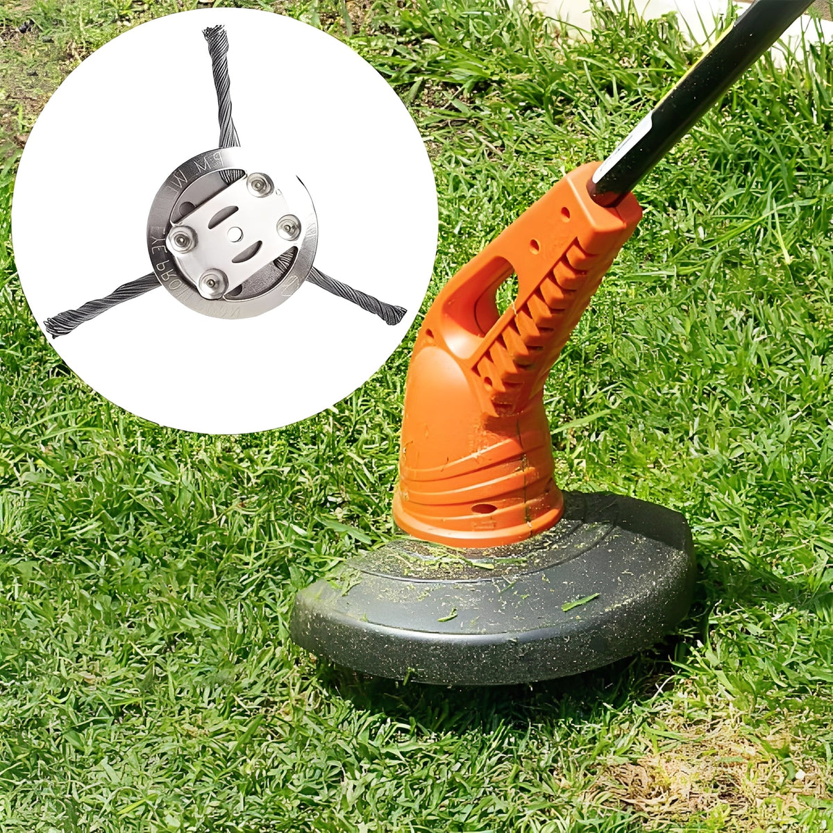 Steel Wire Weed Trimmer Head Universal for Rust Removal and Cleaning