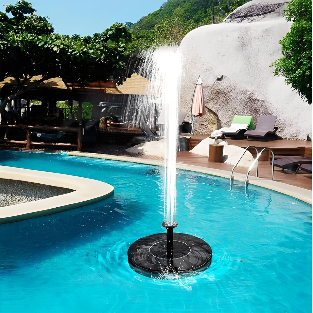 Solar Fountain Pump with Floating Design and Interchangeable Spray Heads