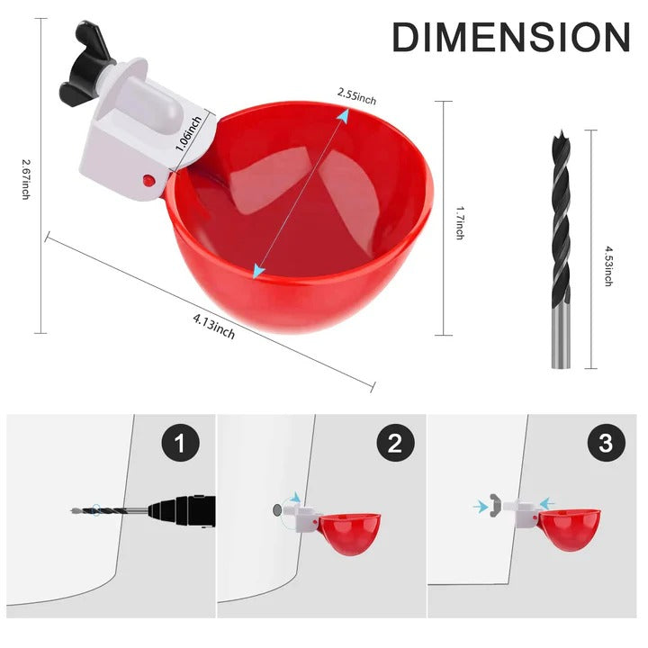 10 Pcs Chicken Waterer, High Quality Farm Supply Kit