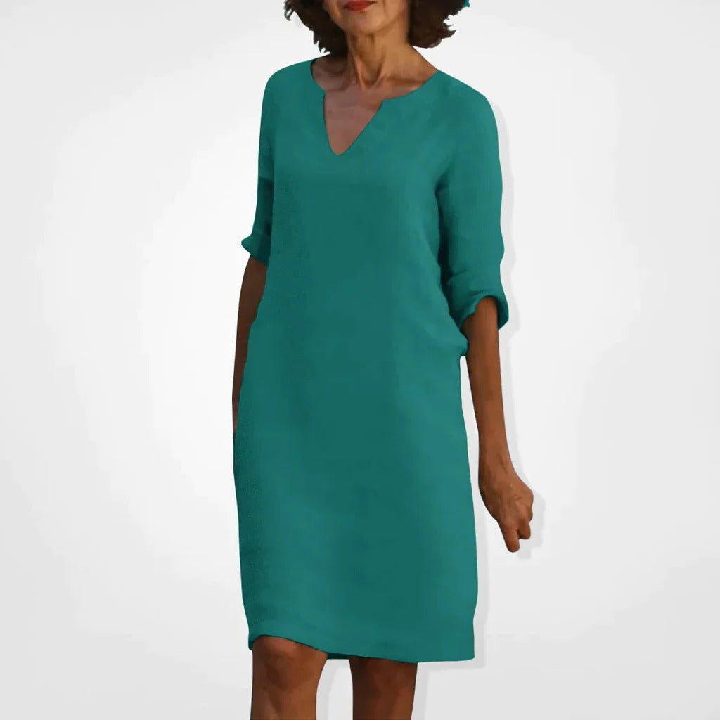 Summer Dress With V-Neck