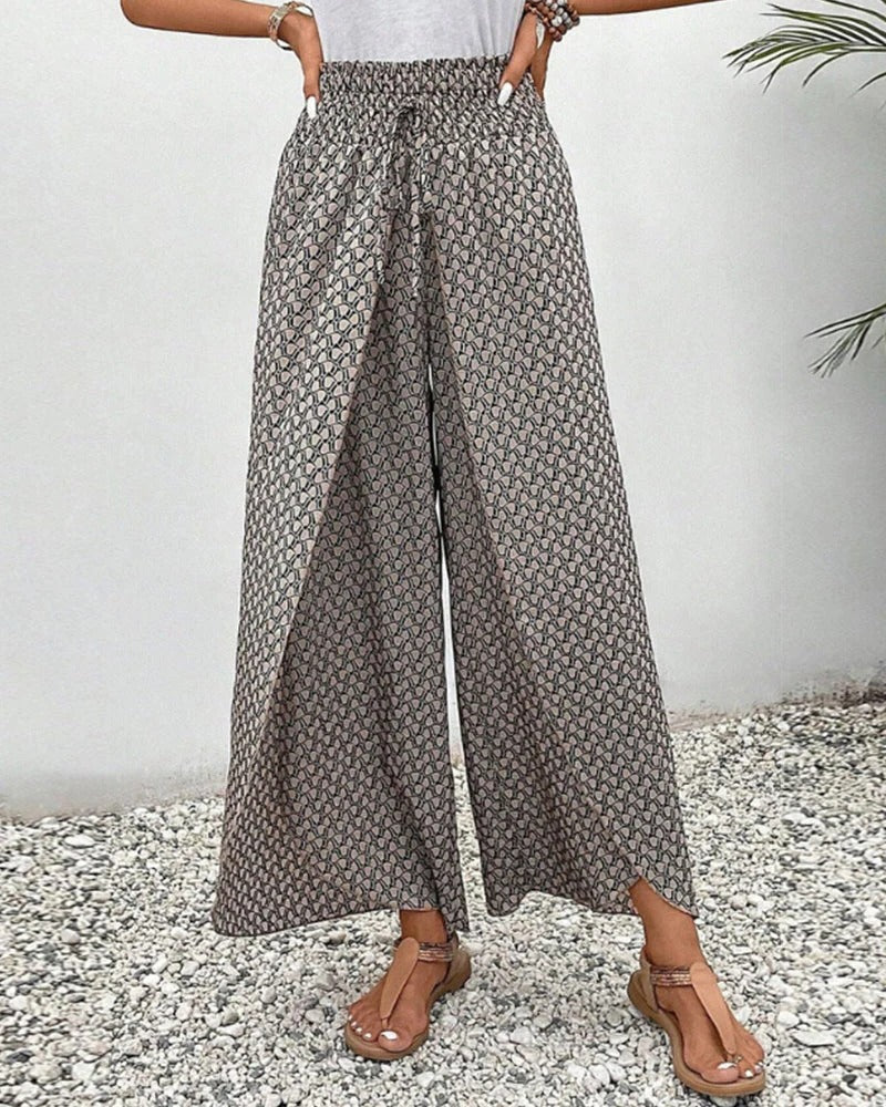 Women's Trousers With Geometric Print