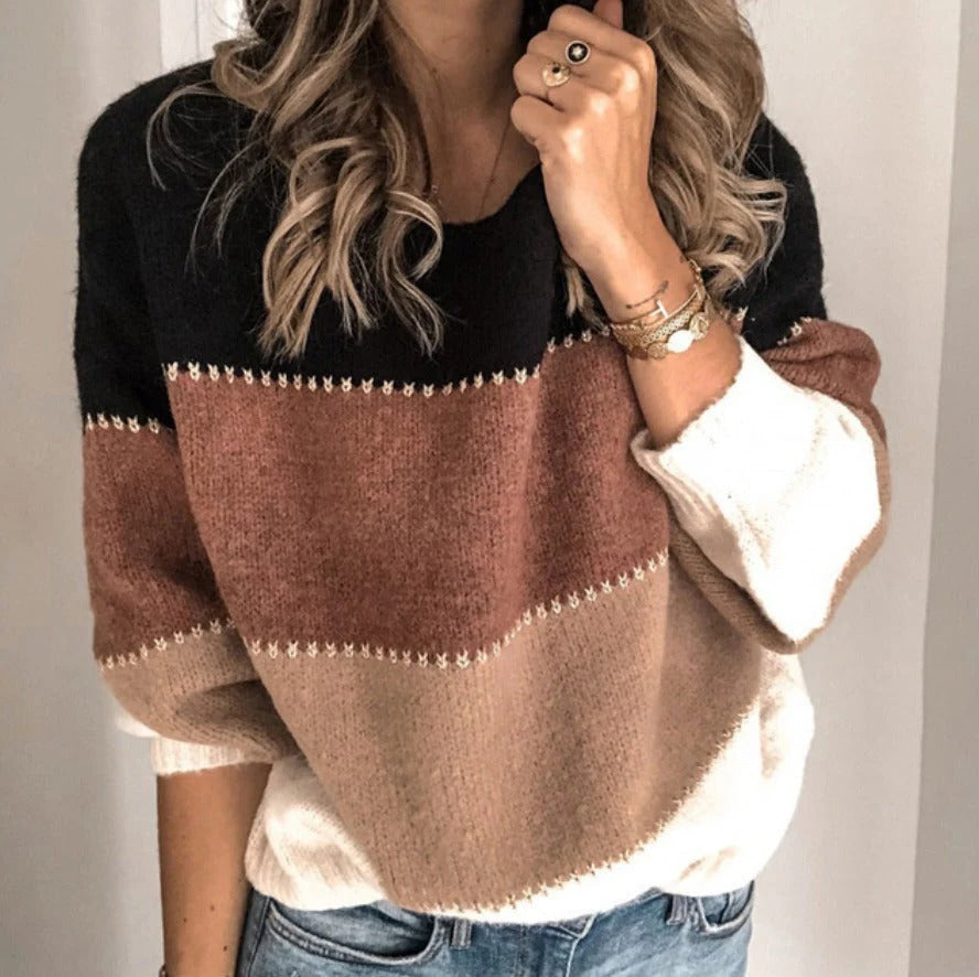 Striped Cashmere Sweater In Colors