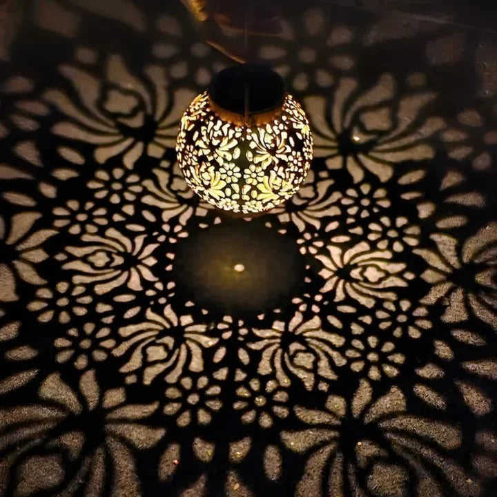 Weatherproof Solar-Powered LED Pendant Light for Outdoor Use