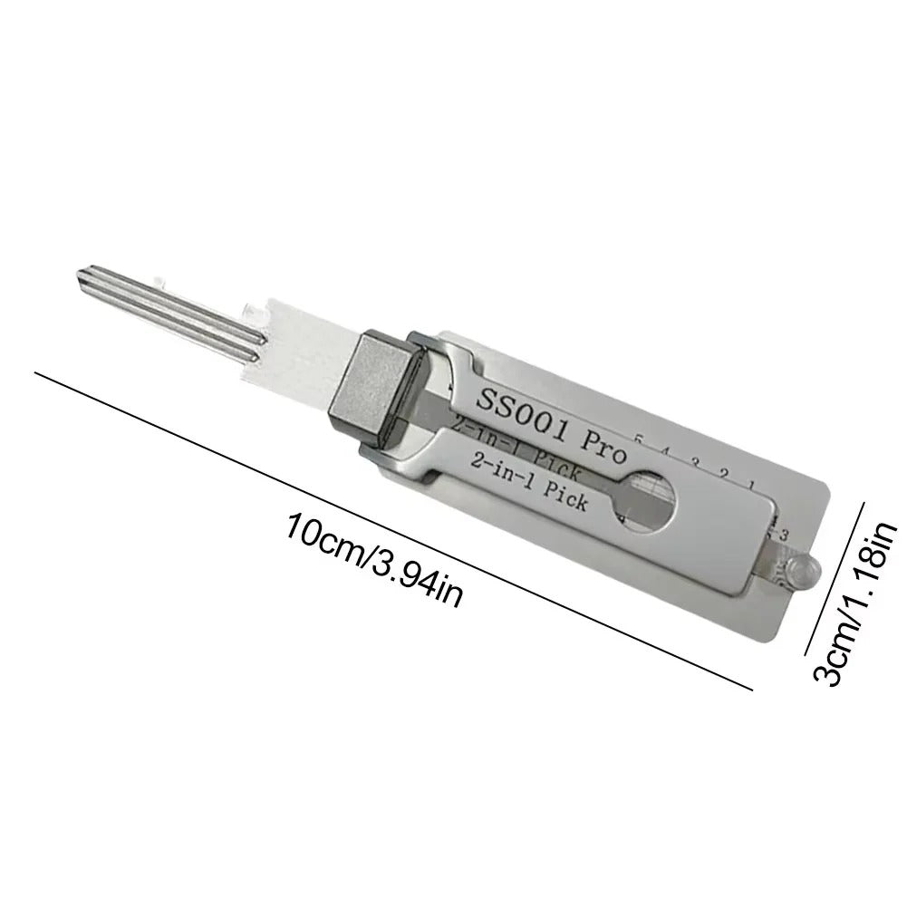 Stainless Steel 2 in 1 Lock Decoding and Picking Tool