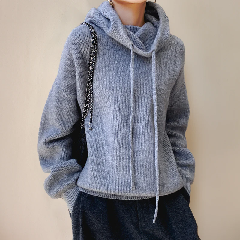 Turtleneck Sweater Made of Merino Wool for Women