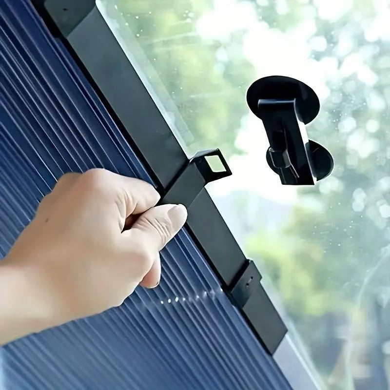 Retractable Car Windshield Sunshade Curtain Set