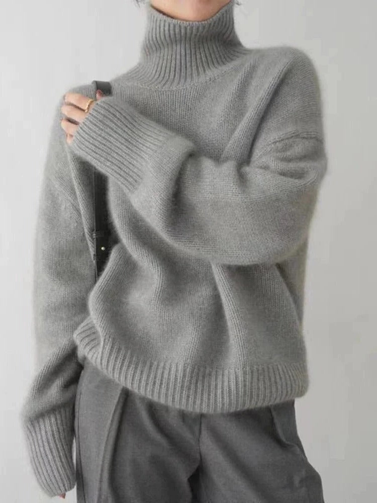 Warm and Comfortable Merino Wool Turtleneck Sweater
