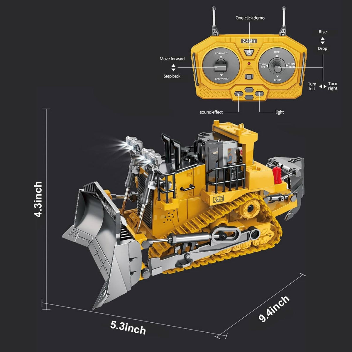4WD Remote Control Excavator Bulldozer Dump