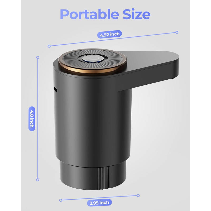USB-C Rechargeable Water Bottle Pump for 2 to 5 Gallon Bottles