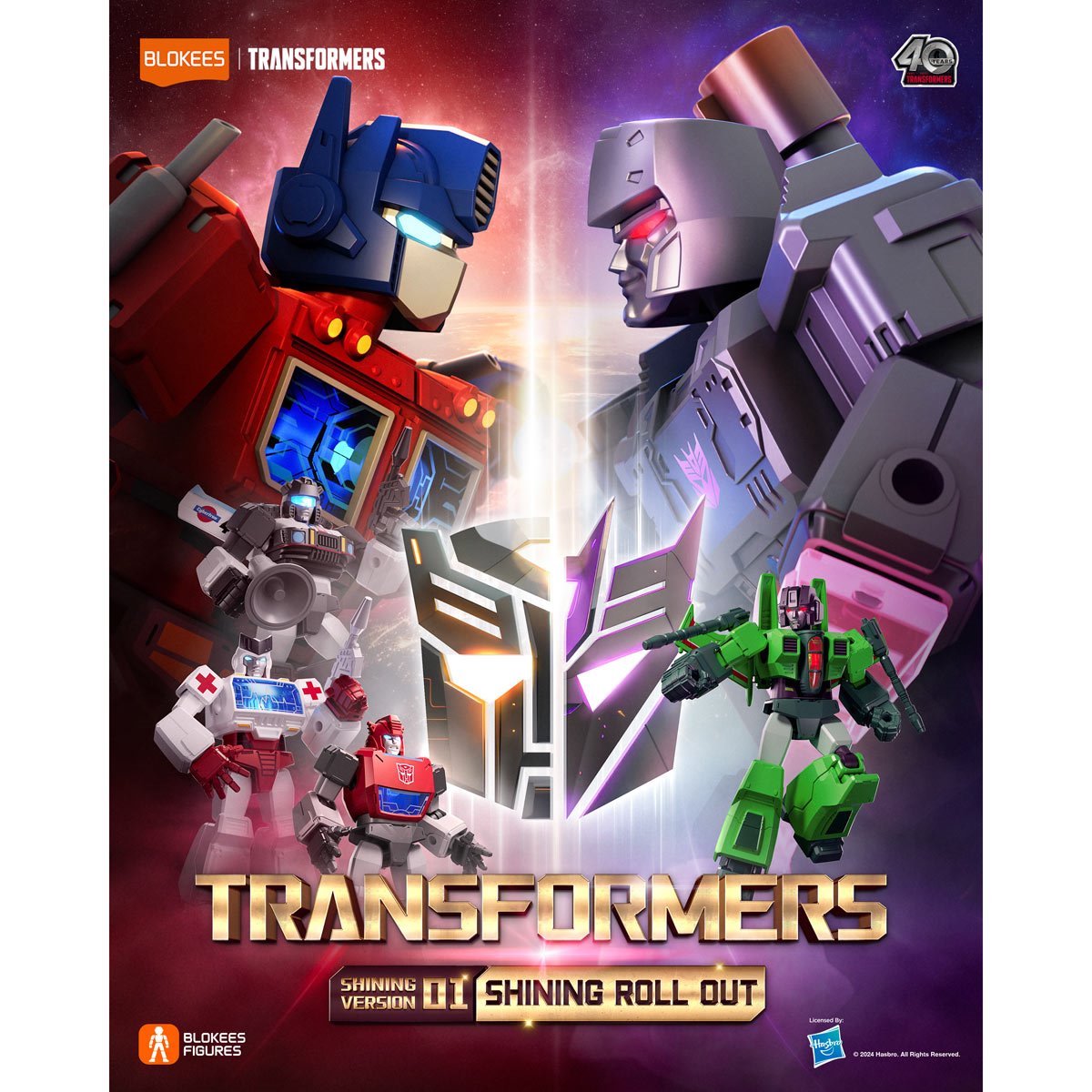 Transformers Shining Version 1 Shining Roll Out Blokees Mini Model Kit