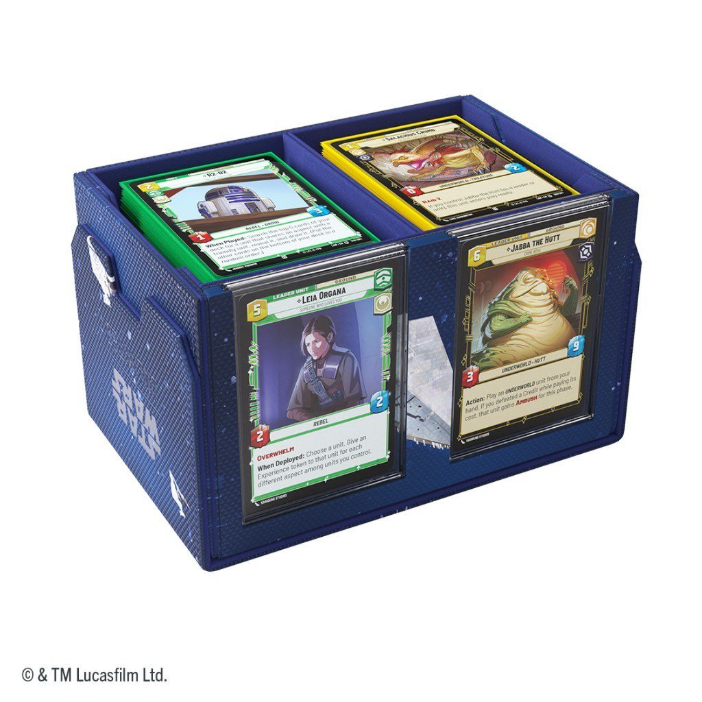 Star Wars Unlimited Double Deck Pod Star Destroyers – Official Premium Deck Box for 2 Double-Sleeved 60-Card Decks, UV-Protected Leader Card Cases, Token Drawers, Magnetic Closure Storage Box