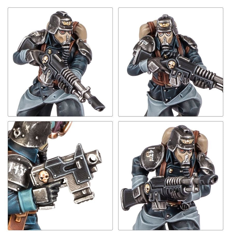 Warhammer 40,000 Astra Militarum Death Korps of Krieg Miniatures Set – 10 Customizable Plastic Soldiers with Transfer Sheet for Warhammer 40K