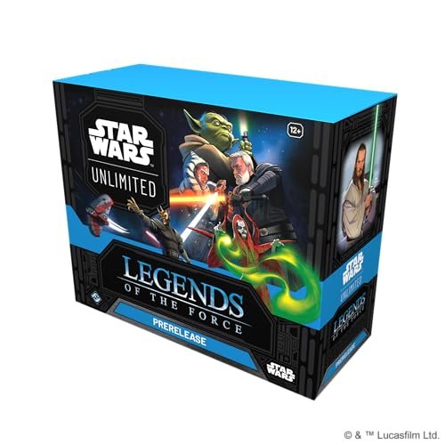 Star Wars: Unlimited TCG Legends of The Force PRERELEASE Box - Includes 6 Booster Packs & Exclusive Promo Cards, Ages 12+, 2+ Players, 20 Minute Playtime