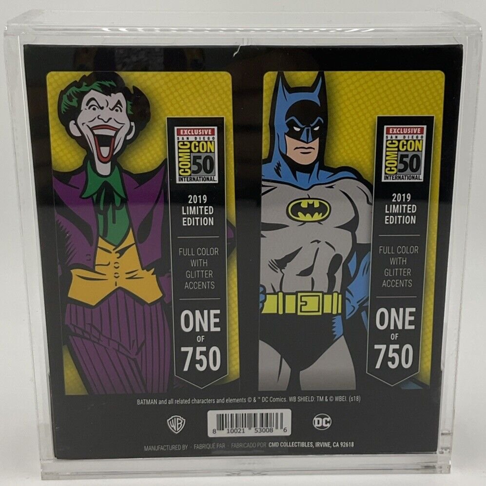 2019 SDCC Exclusive FiGPiN Batman 188 & The Joker 189 (Glitter) LE 750