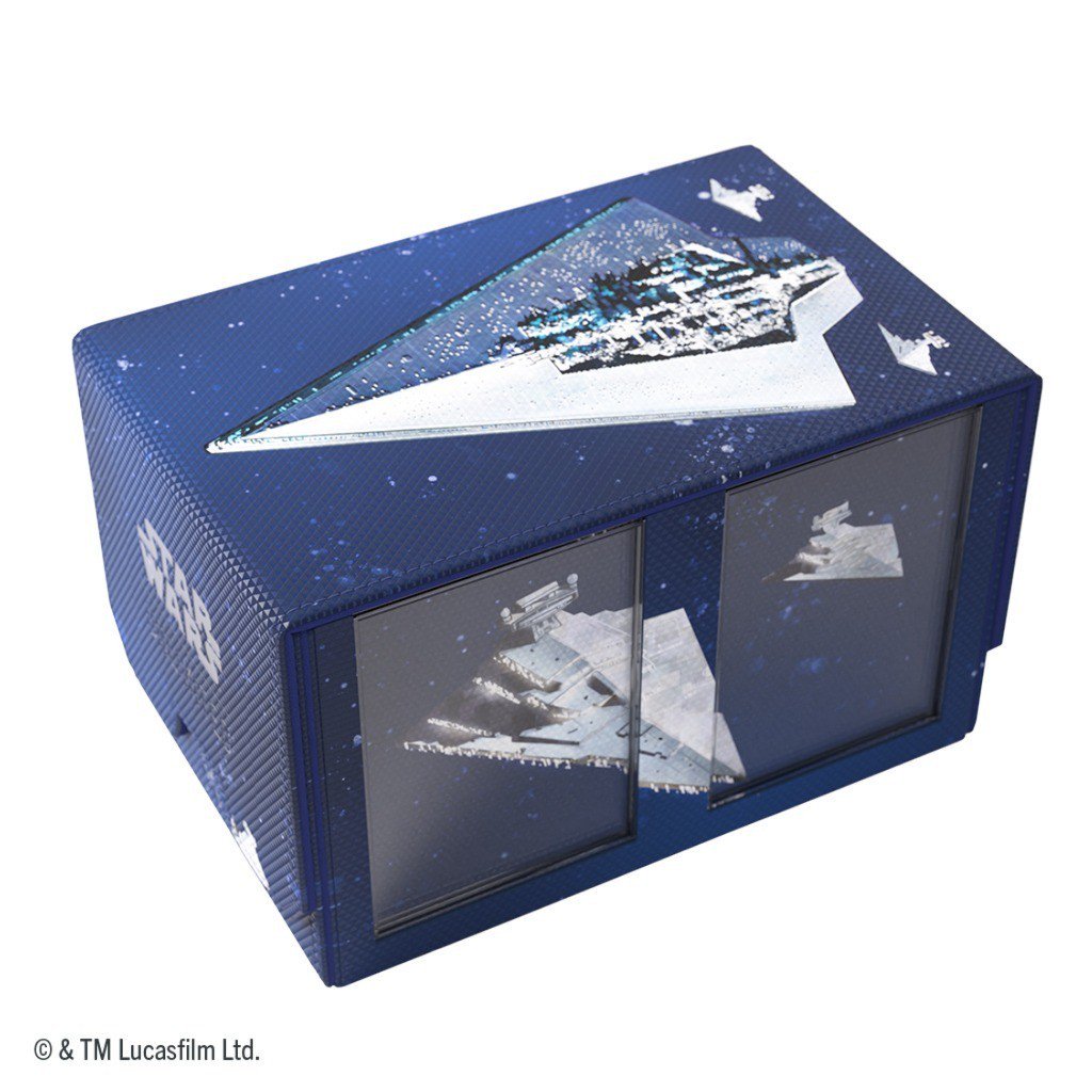 Star Wars Unlimited Double Deck Pod Star Destroyers – Official Premium Deck Box for 2 Double-Sleeved 60-Card Decks, UV-Protected Leader Card Cases, Token Drawers, Magnetic Closure Storage Box