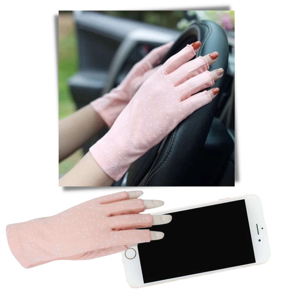 Stylish UV-Protective Cotton Gloves