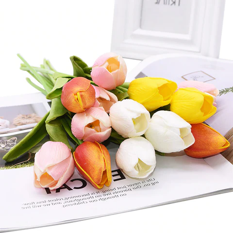 10x Artificial Tulips Flowers