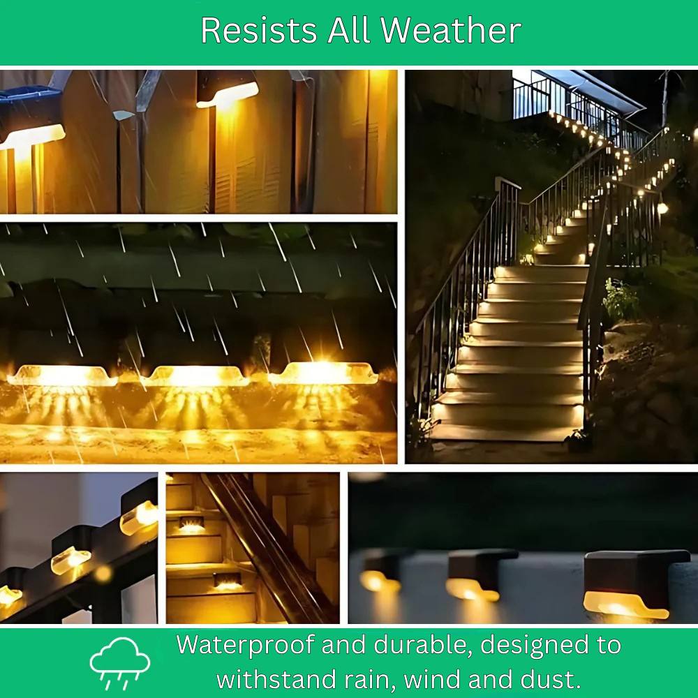 Solar Pathway Light with Automatic Dusk Sensor and Weather Resistant Housing