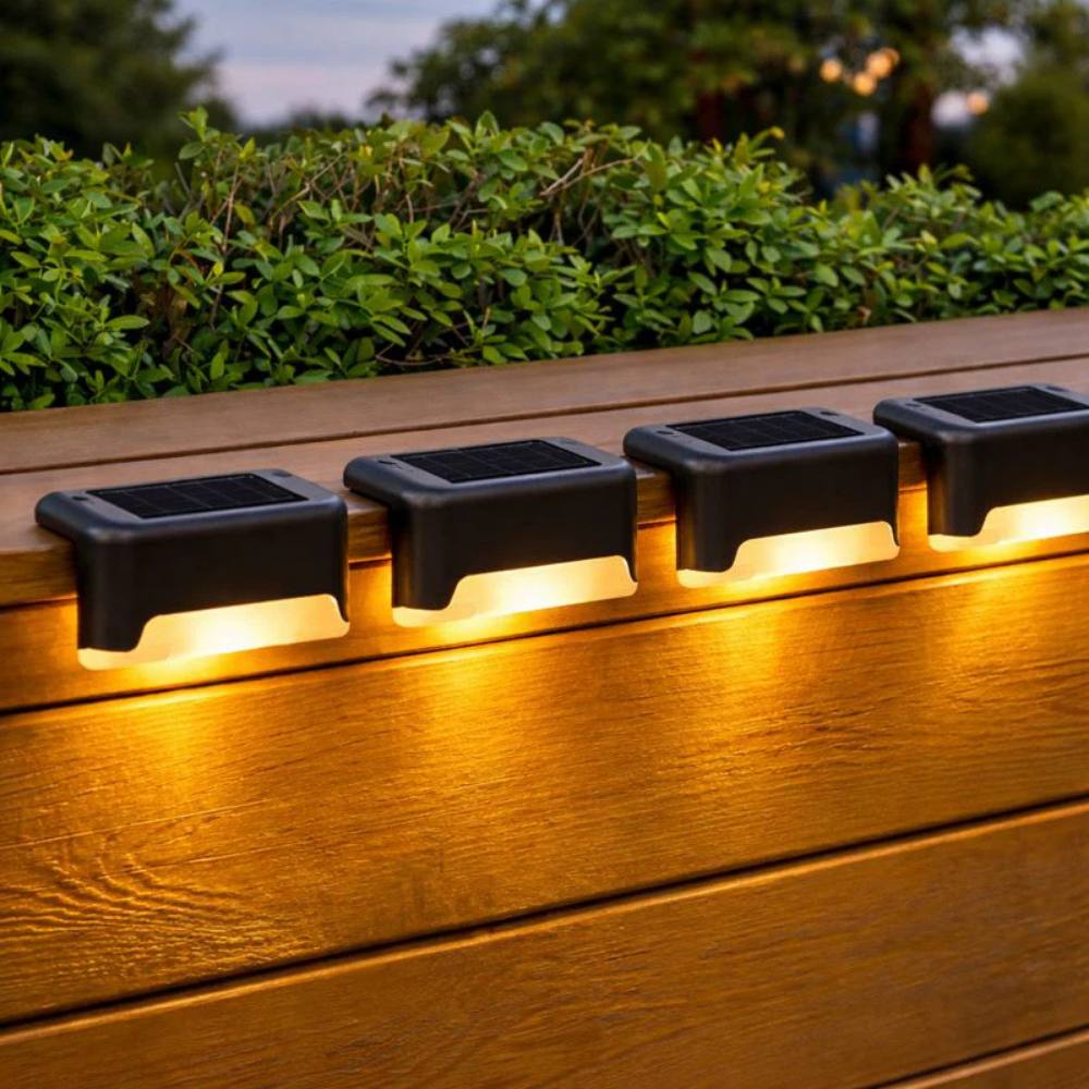 Solar Pathway Light with Automatic Dusk Sensor and Weather Resistant Housing