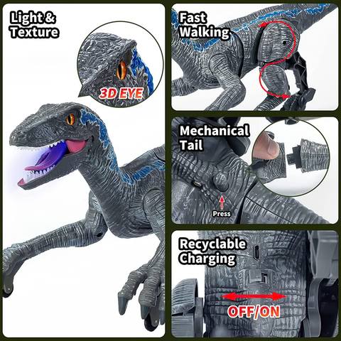Remote Control Walking Velociraptor Toy