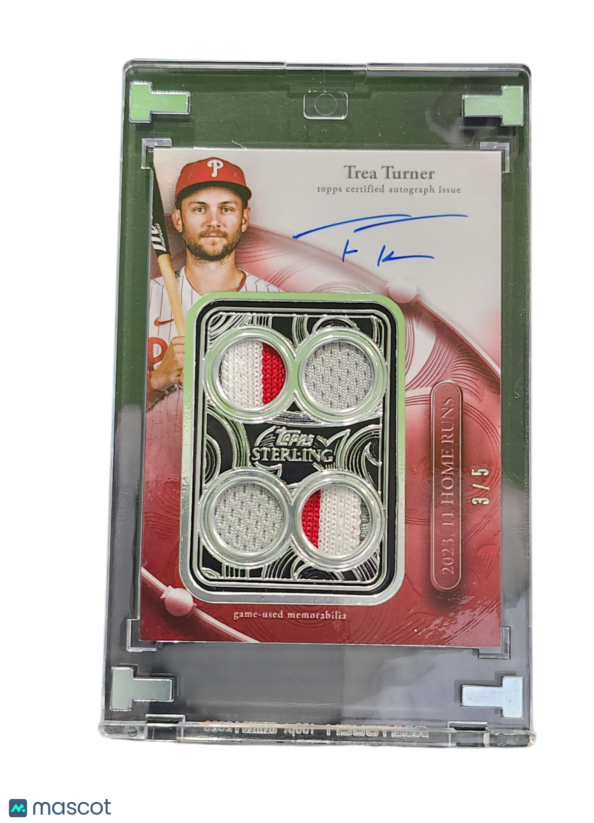 2024 Topps Sterling Trea Turner #SWAR-TT Gameused /5 Sterling Auto Relic Card