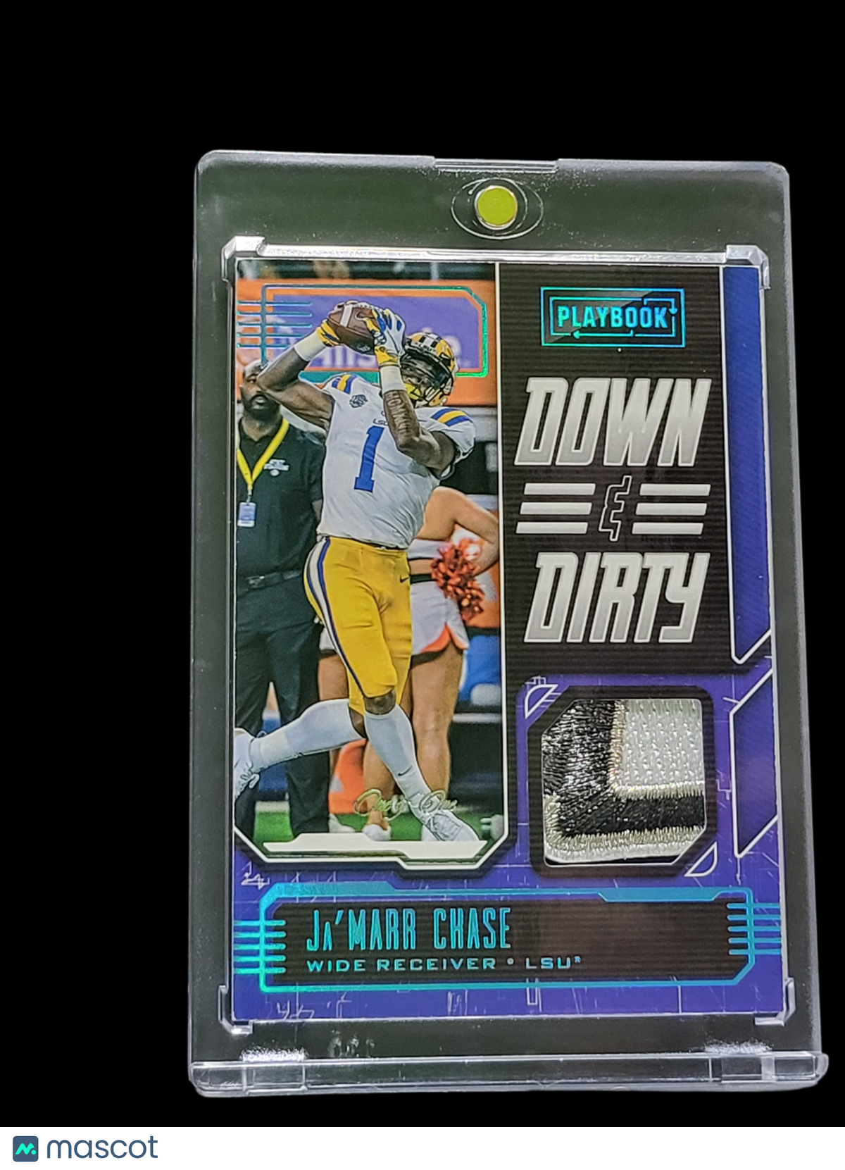 2021 Panini Chronicles Draft Ja'Marr Chase #PB-JC Purple Player-worn/used 1/1