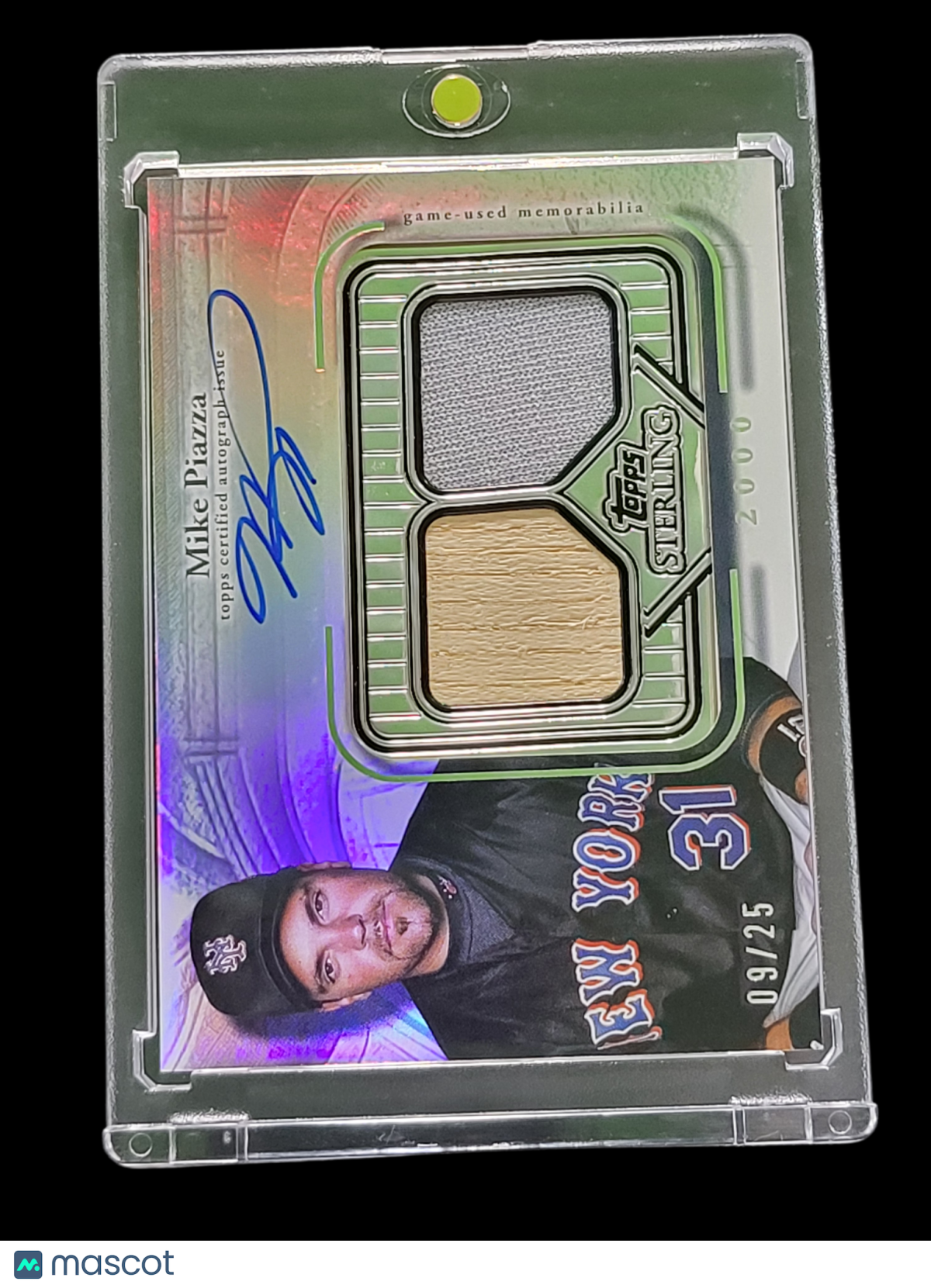 2023 Topps Sterling Auto Relic Card Mike Piazza #SSA-MP /25 -Used Jersey Relic
