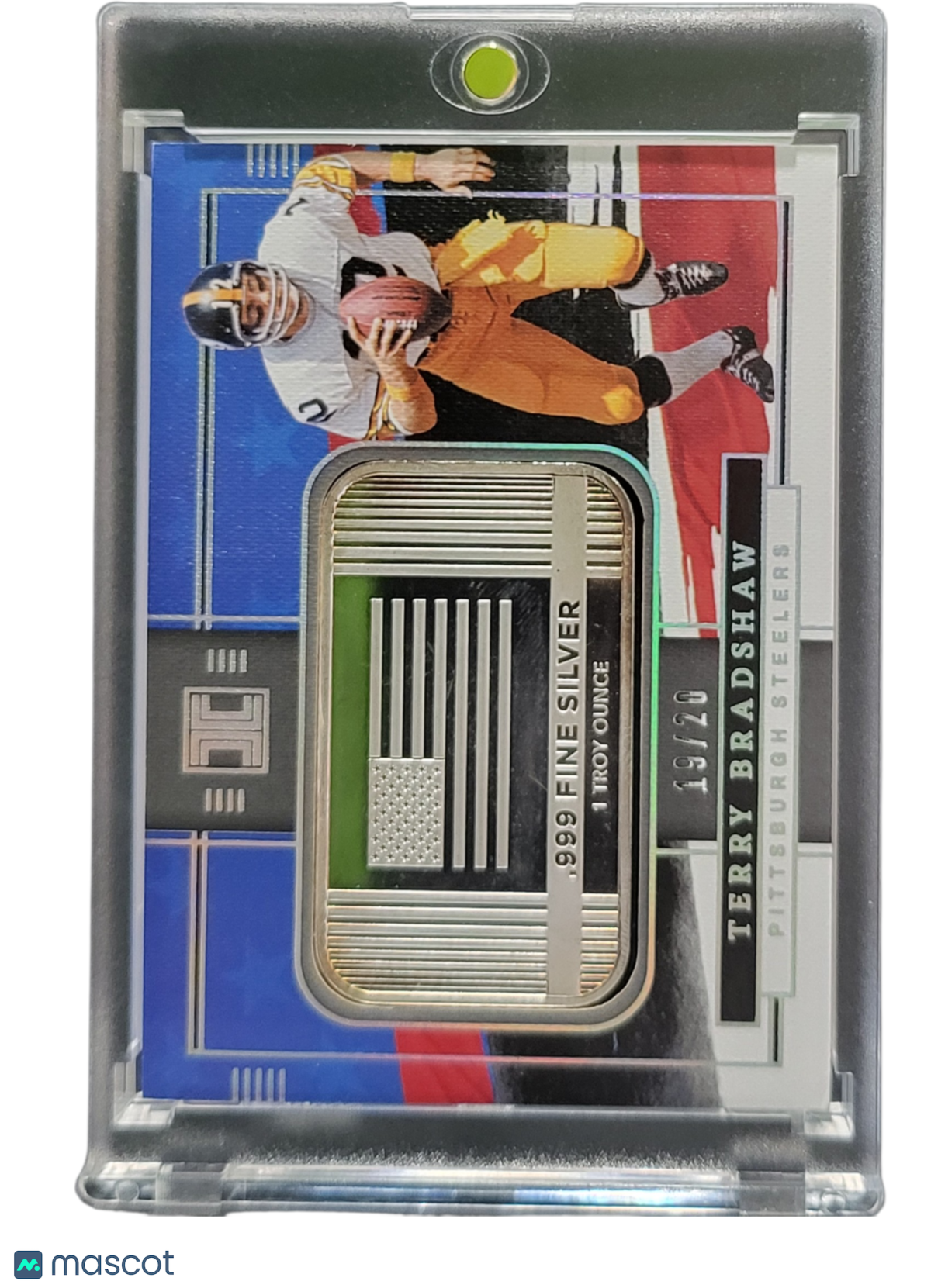 2022 Panini Terry Bradshaw #USA-TEB 19/20 1 Troy Ounce.999 Fine Silver Bar