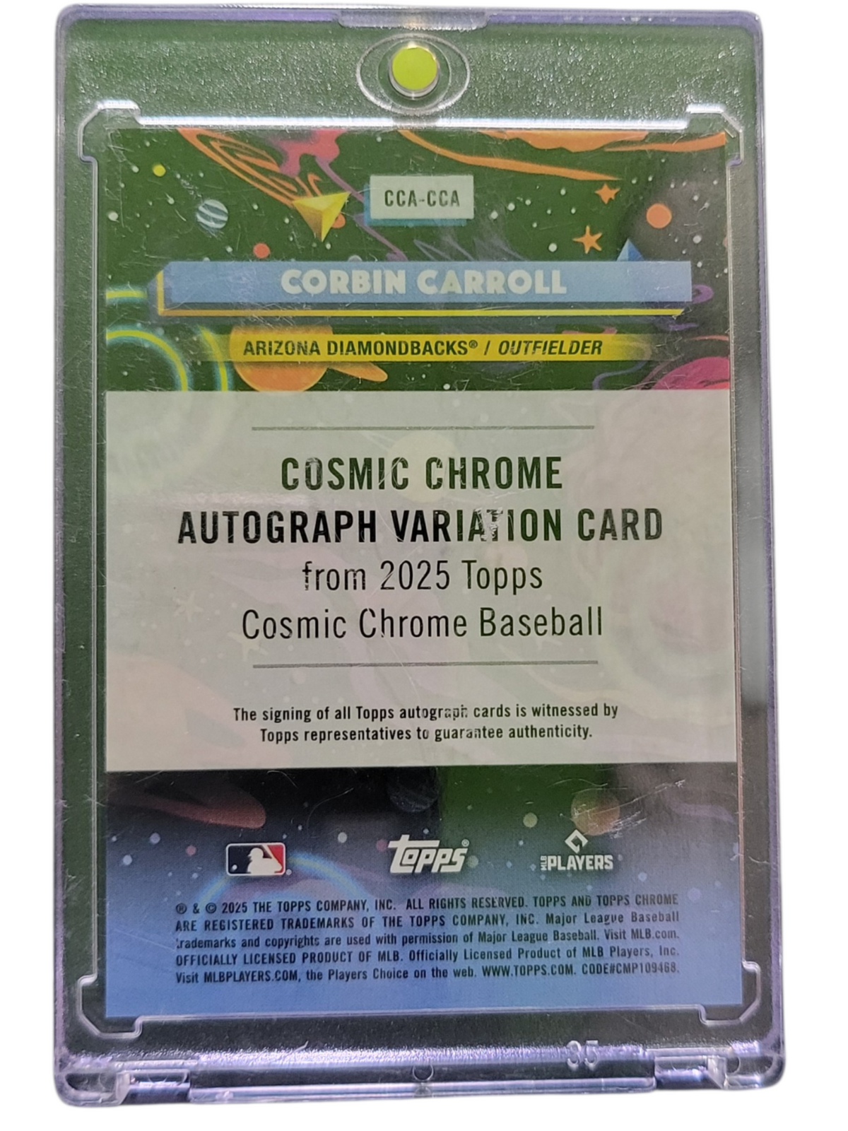 2025 Topps Cosmic Chrome Corbin Carroll #CCA-CCA Yellow RayWave