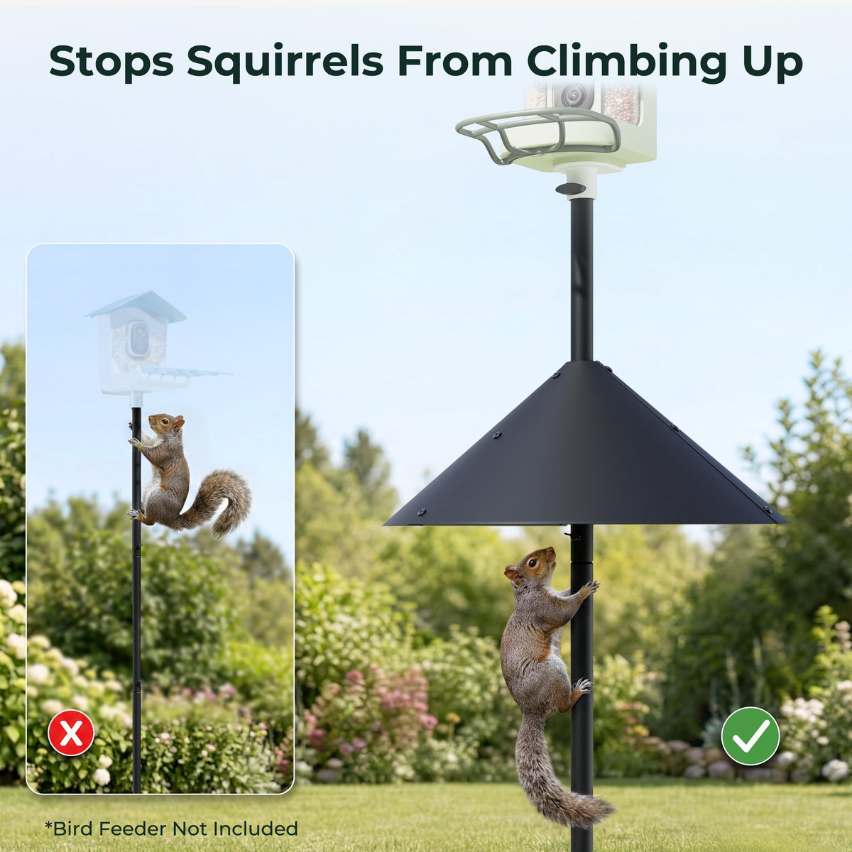 75 Smart Bird Feeder Squirrel-Proof Pole Kit