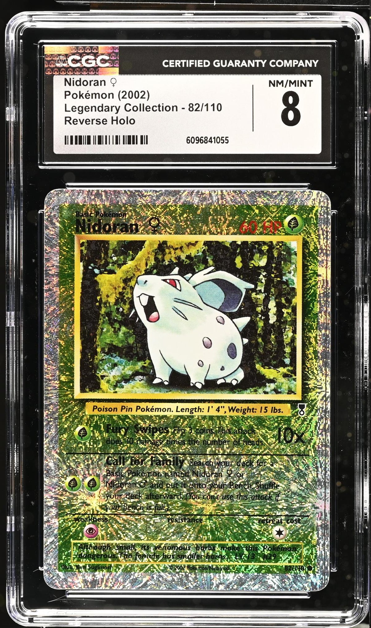 2002 Pokemon #82/110 Nidoran Legendary Collection CGC 8